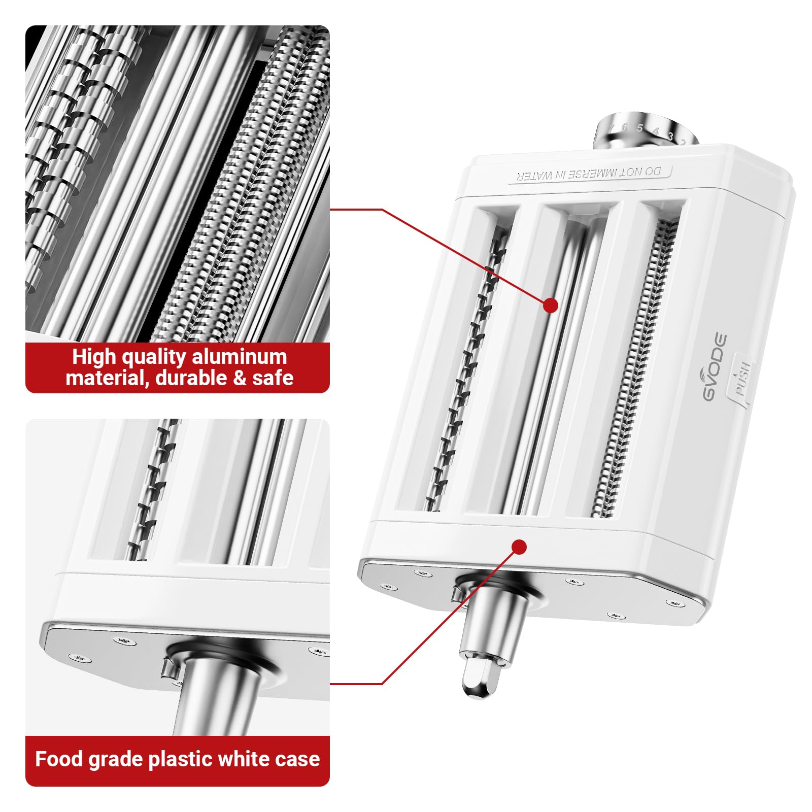 3-in-1 Pasta Maker Attachment for KitchenAid Stand Mixer - Includes Spaghetti, Fettuccine Cutter & Pasta Roller - Homemade Noodle Machine for Fresh Pasta - Perfect for Italian Dishes, Family Dinners & Cooking Enthusiasts