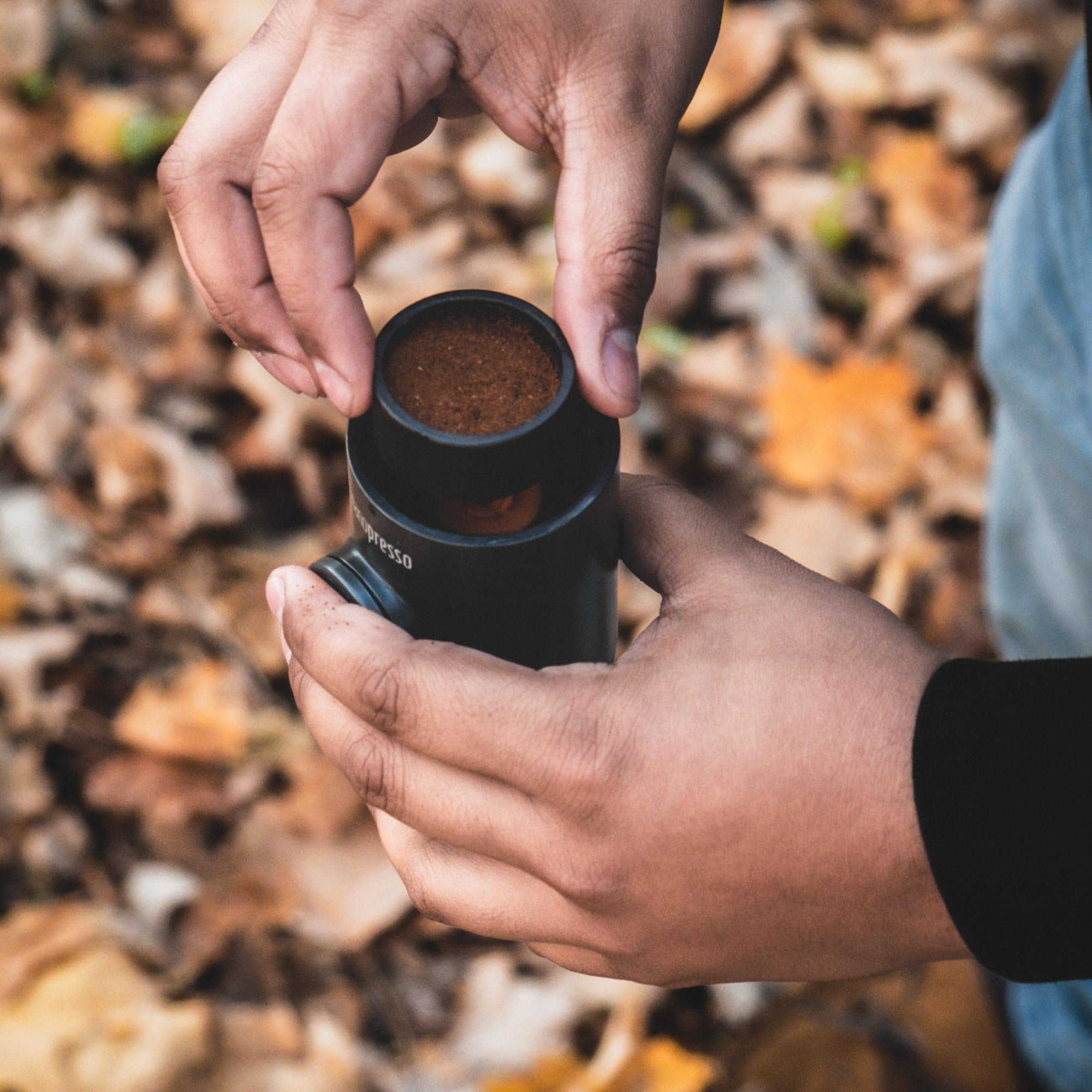 WACACO Nanopresso Portable Espresso Maker - 18 Bar Pressure Hand Pump Manual Coffee Machine for Travel, Camping & Office - Compact & Lightweight Upgrade of Minipresso - Perfect for Home, Outdoor Adventures & Gifts