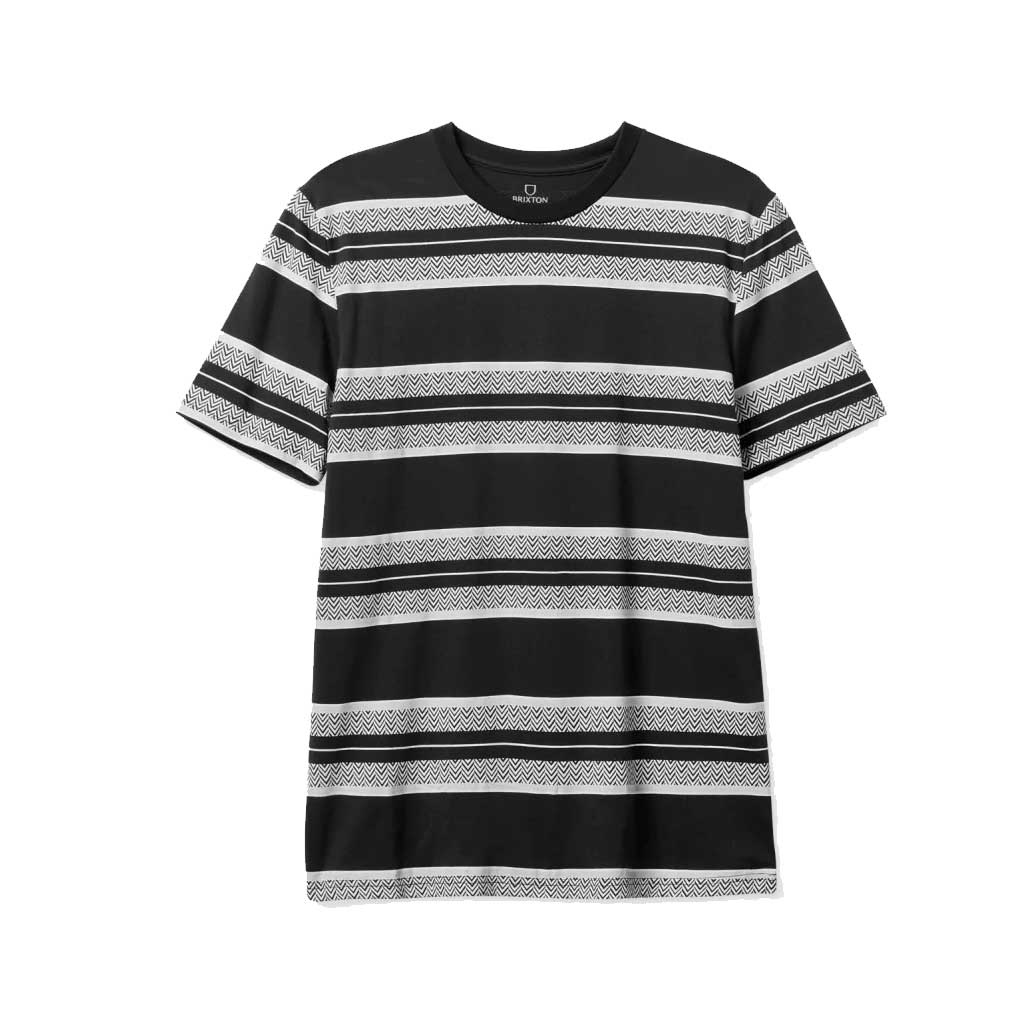 Brixton Hilt X Short Sleeve Knit Sweater - Black, Beige & Off White Colors | Casual Summer Wear for Men