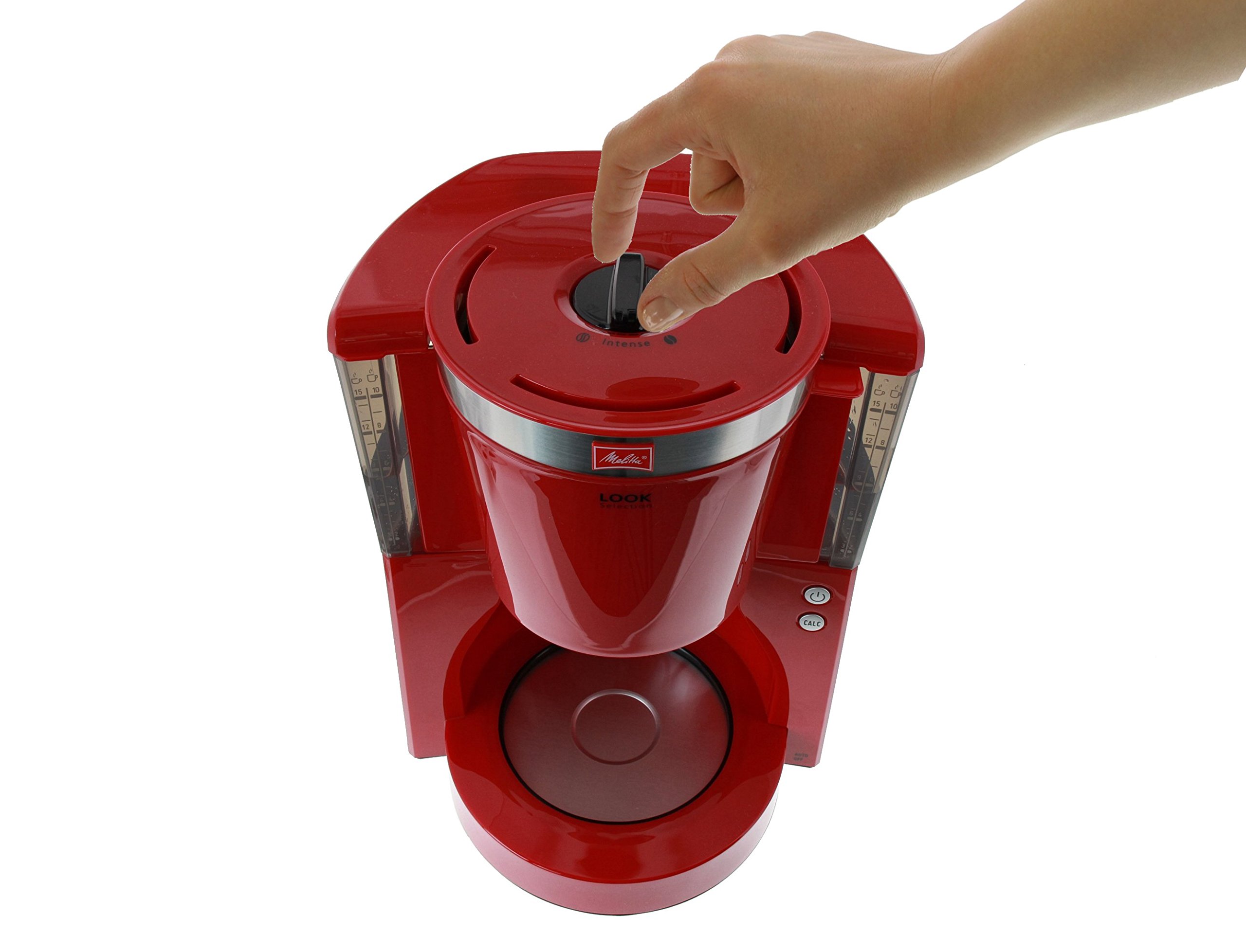 Melitta 1011 Look IV Selection Coffee Filter Machine - Red | Automatic Drip Coffee Maker for Home & Office | Fast Brewing with Aroma Seal Technology