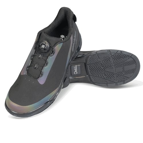 KR Strikeforce TPC Hype Black Iridescent Performance Bowling Shoes for Men & Women - Right Hand Unisex Design for League Play and Tournament Bowling