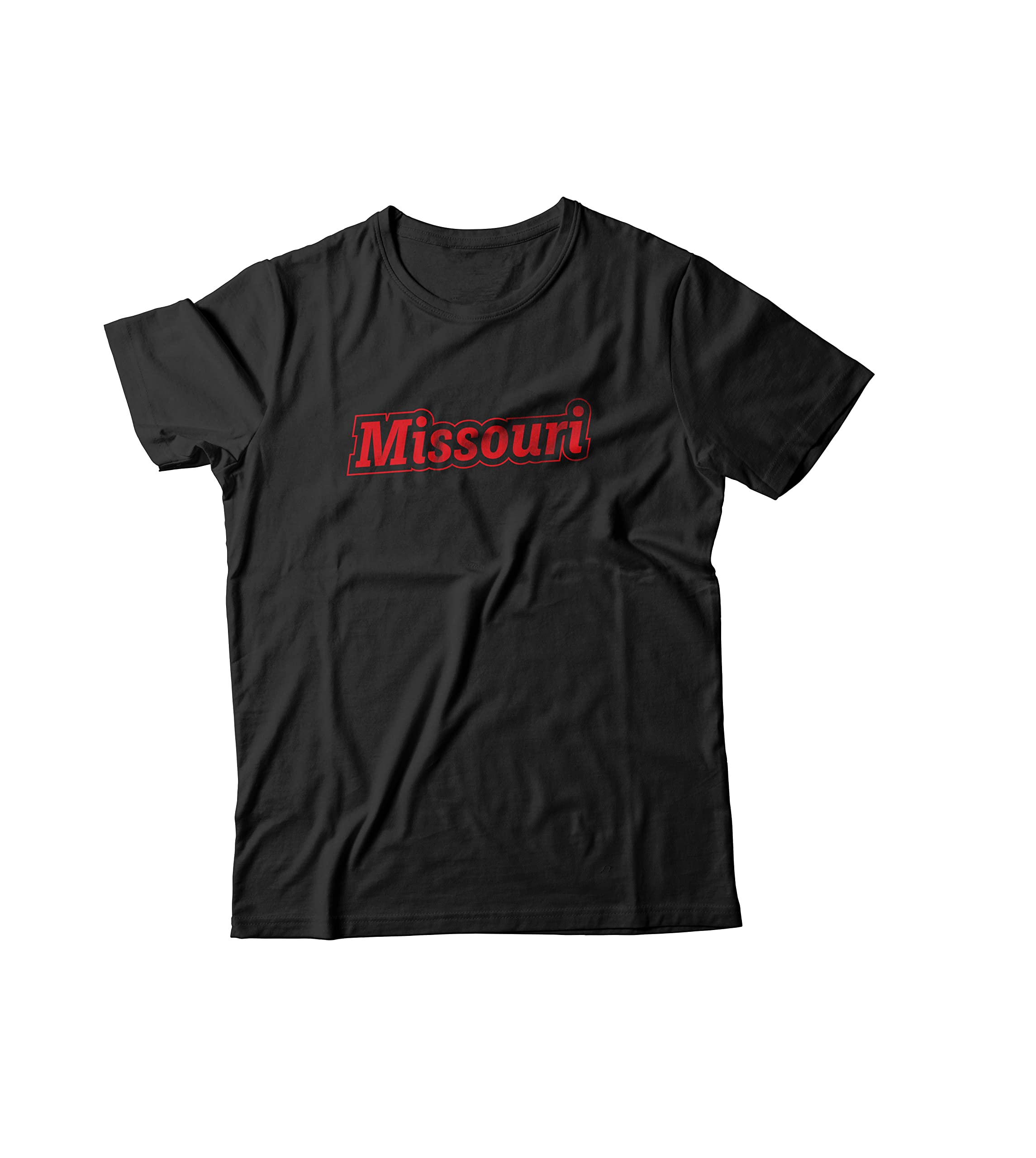 Custom DTG Printed Graphic T-Shirts with Missouri State Design - Soft Cotton Unisex Tees for Casual Wear, Travel & State Pride