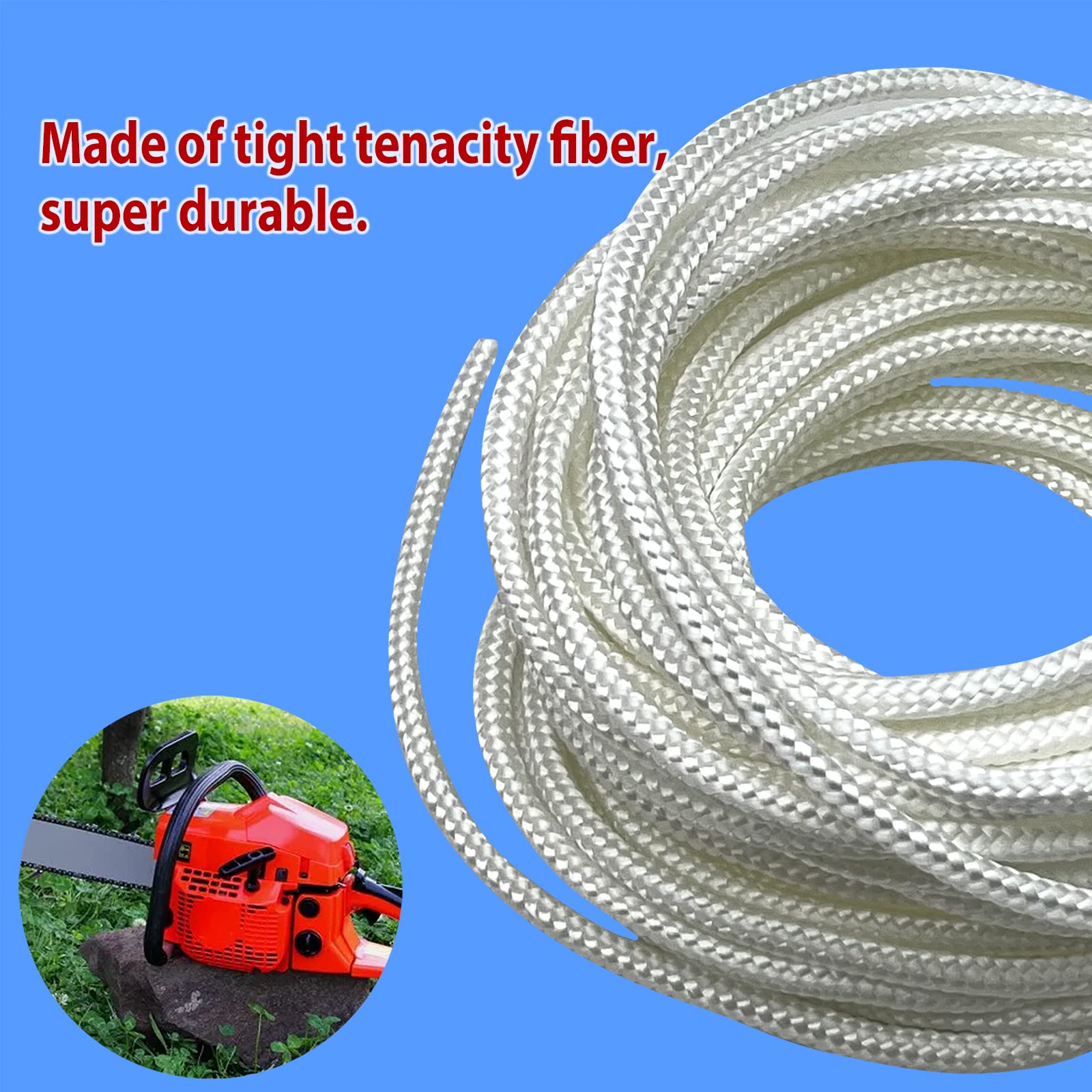 3.5mm Replacement Recoil Starter Pull Cord for Husqvarna STIHL Craftsman Chainsaw Lawn Mower Trimmer - Durable Starter Rope for Easy Engine Starting in Outdoor Power Equipment