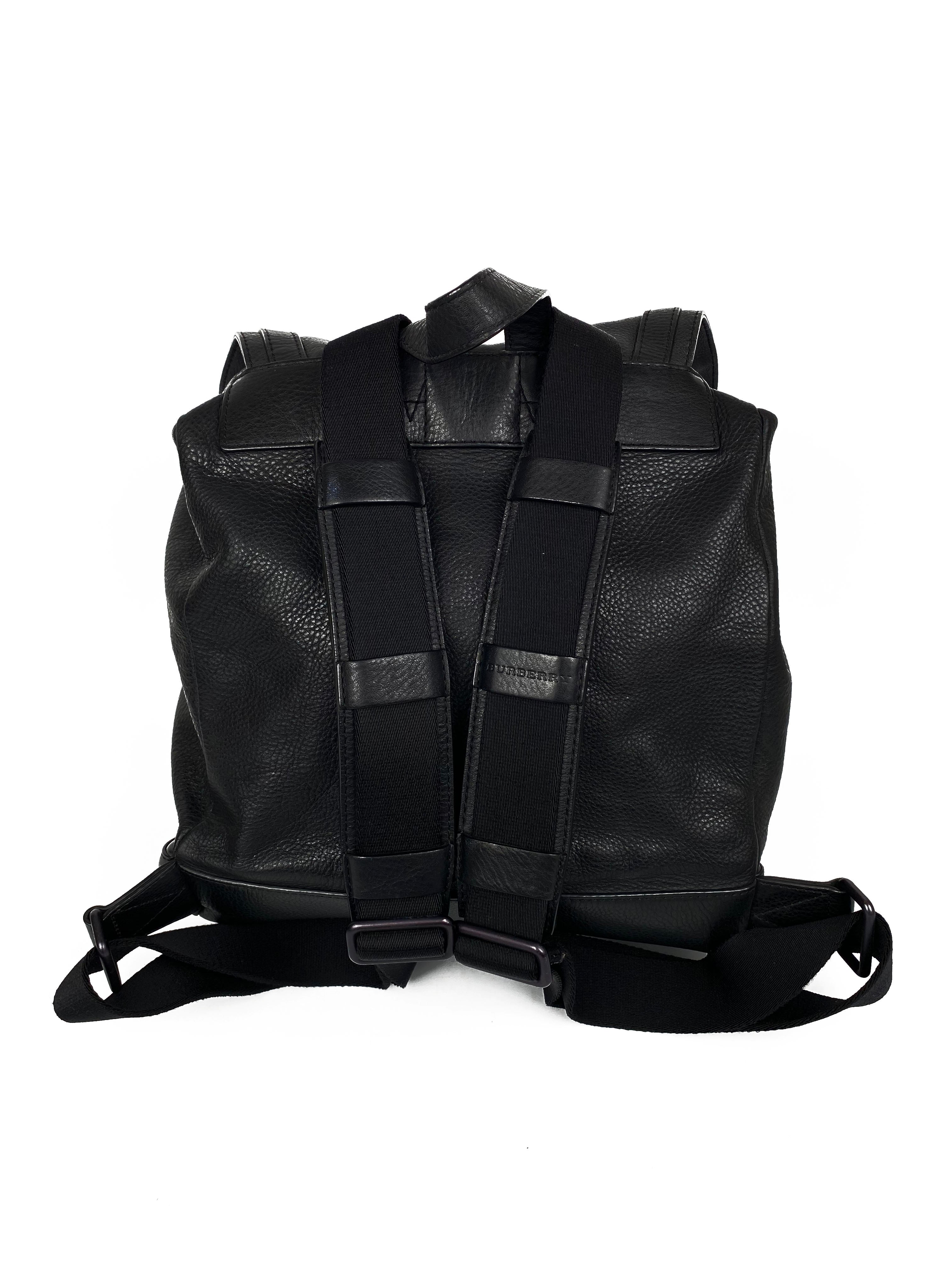 Burberry Men's Black Extra Large Rucksack Backpack - Stylish Durable Travel & Work Backpack for Business Professionals & Commuters