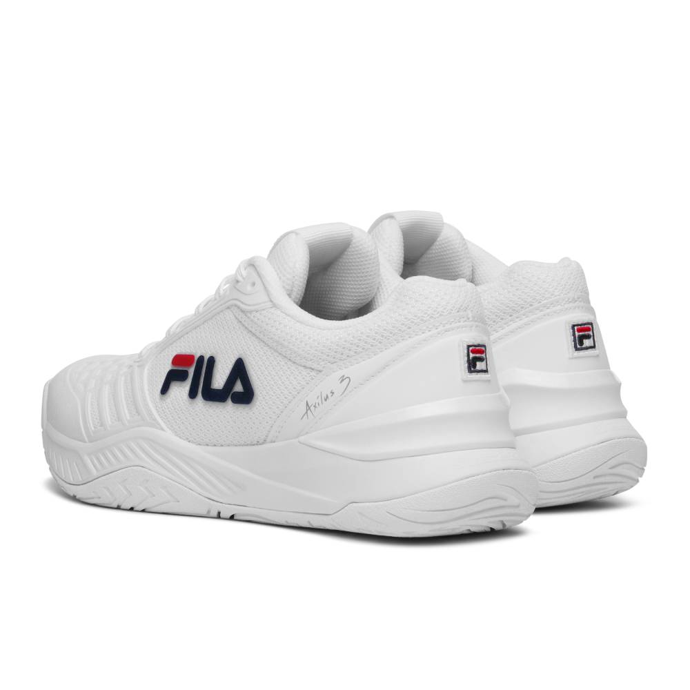 Fila Axilus 3 Women's Tennis Shoes - White & Navy Blue Athletic Shoes for Women | Perfect for Court Play, Training & Casual Wear