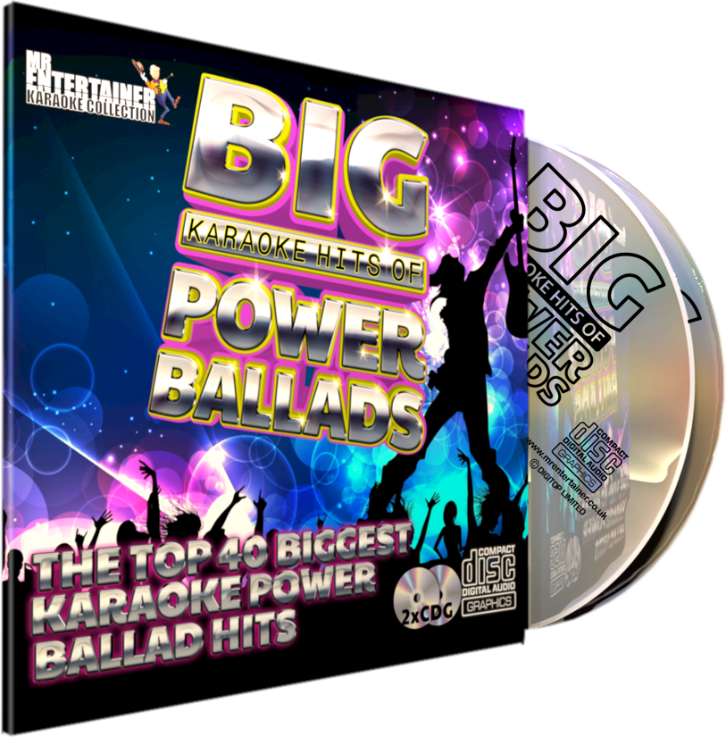 Mr Entertainer Big Karaoke Hits of Power Ballads - Best Karaoke Songs for Parties, Singing & Entertainment | Perfect for Home, Bars & Events