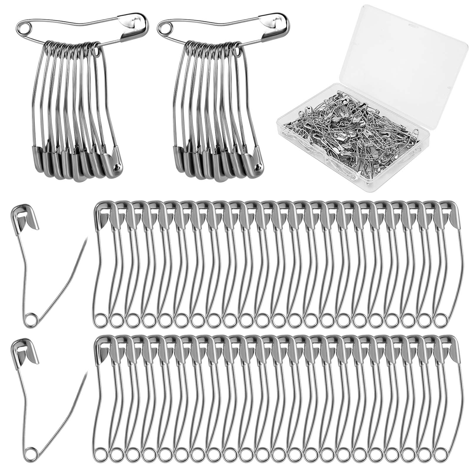 Curved Safety Pins 100pcs - 1.26