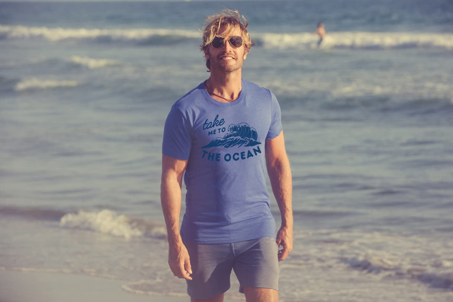 Crazy Dog T-Shirts for Men - Take Me to The Ocean Graphic Tee - Comfortable Beach Vacation Shirt - Perfect for Summer Travel, Beach Parties & Casual Outings