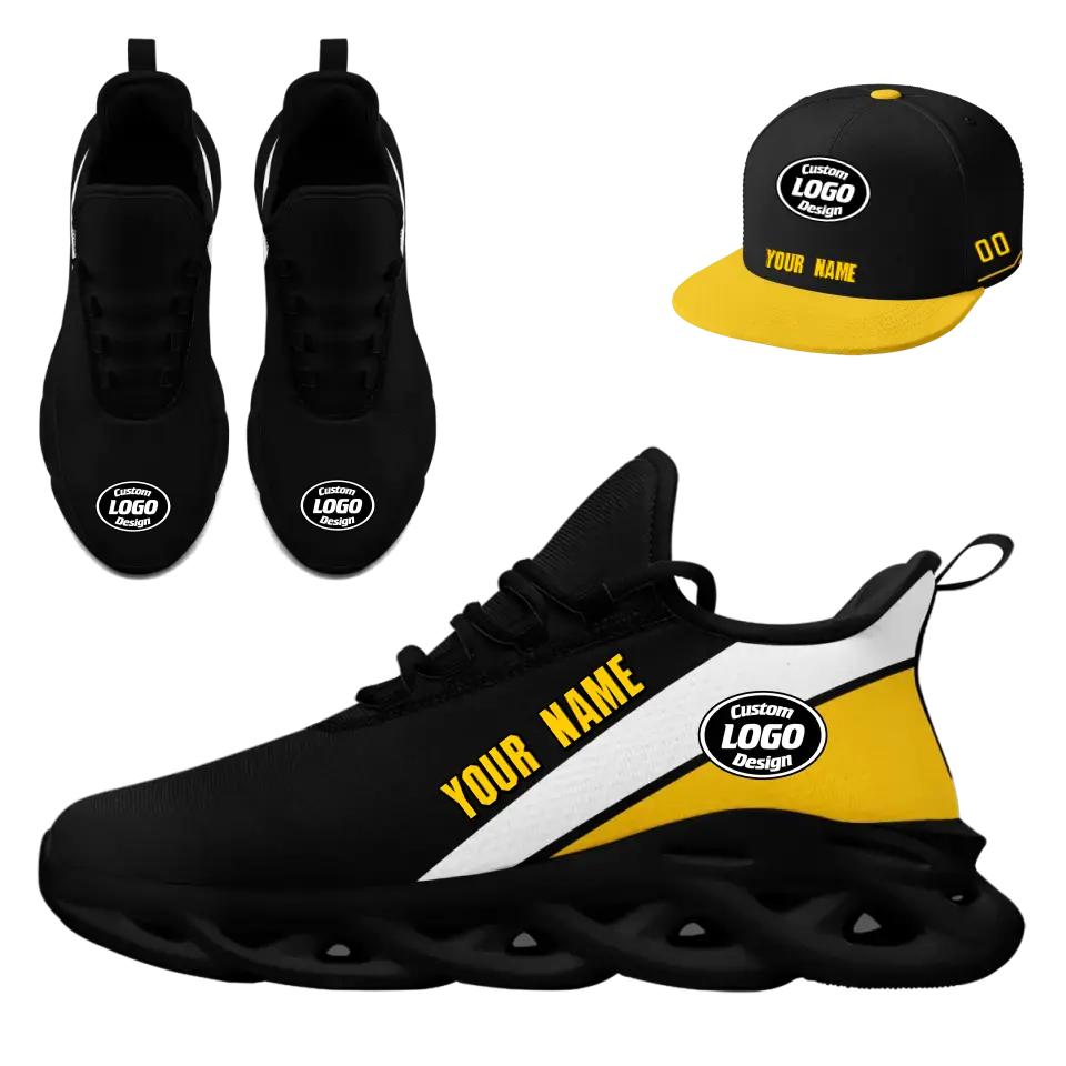 Custom Maxsoul Sneaker & Hat Set - Personalized Athletic Shoes & Apparel Combo for Gifts, Brand Promotions, Fan Festivals & Special Events - Perfect for Sports Enthusiasts, Streetwear Fashion & Casual Outings