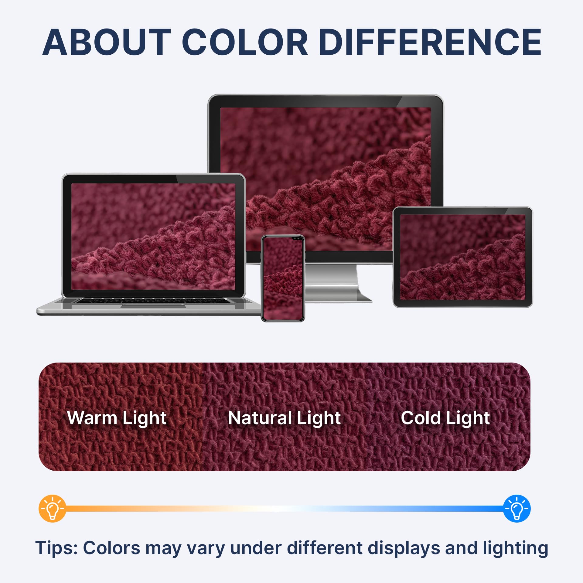 PAULATO BY GA.I.CO. Recliner Sofa Cover - Stretchable Velvet Slipcover for Reclining Couches, Soft Polyester Fabric, 1-Piece Form Fit Furniture Protector in Burgundy - Perfect for Living Room, Home Theater & Family Room Decor