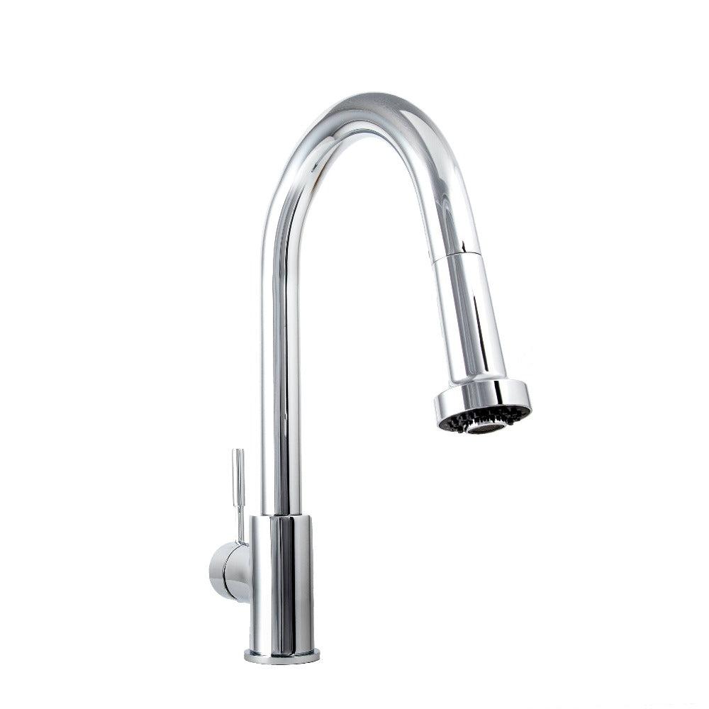 ZLINE Monet Pull Down Single Handle Chrome Kitchen Faucet - Modern High Arc Sprayer for Sink, Dishwashing & Food Prep (MON KF CH)