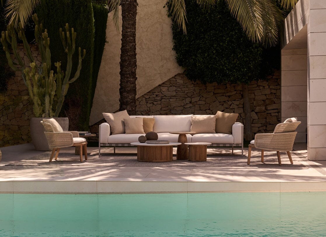 Modern Aluminum Outdoor Sofa Set - Durable & Weather-Resistant Patio Furniture for Garden, Poolside, and Backyard Relaxation