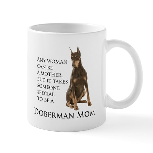 White - Doberman Mom Mugs