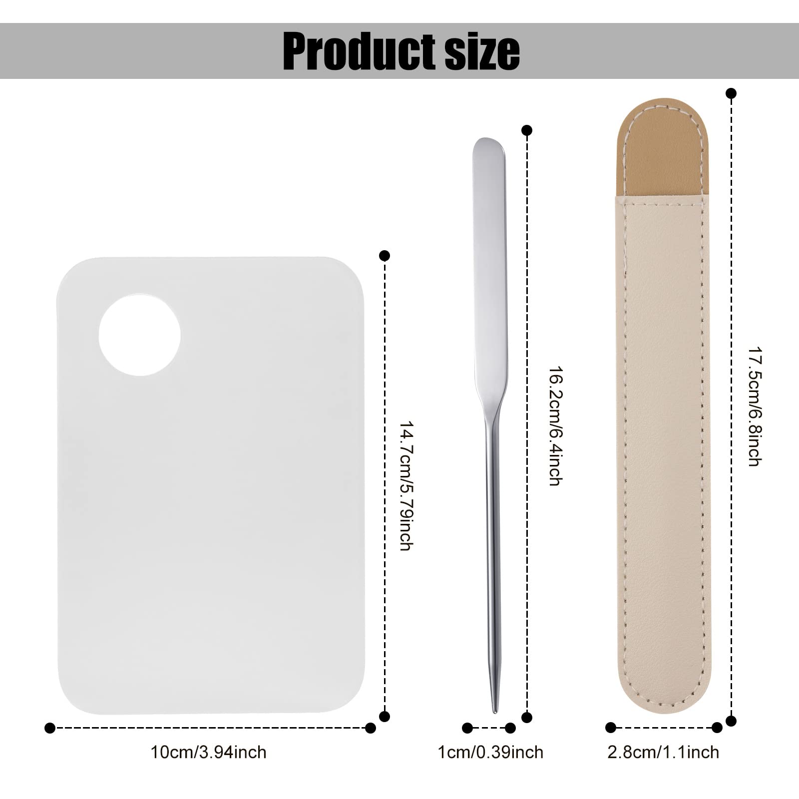 Professional Stainless Steel Makeup Scraper Spatula with Palette - Korean Style Foundation Tool for Makeup Artists & Beauty Lovers - Perfect for Salon, Home & Travel Use