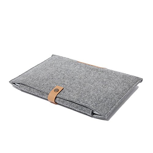 Premium Wool Felt Laptop Sleeve for MacBook Air/Pro - Protective Handle Carrying Case with Inner Padding | Perfect for School, Office & Travel Accessories