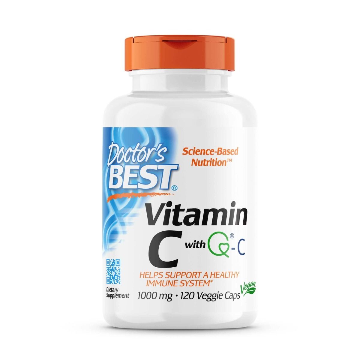 Doctor's Best Vitamin C with Quercetin 1000mg - 120 Veggie Capsules for Immune Support & Antioxidant Protection - Perfect for Daily Wellness & Cold Season Defense