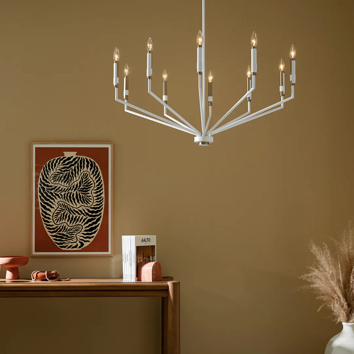Armand 1 Tier Chandelier - Elegant Crystal Ceiling Light Fixture for Dining Room, Living Room & Bedroom | Perfect for Home Decor & Wedding Lighting
