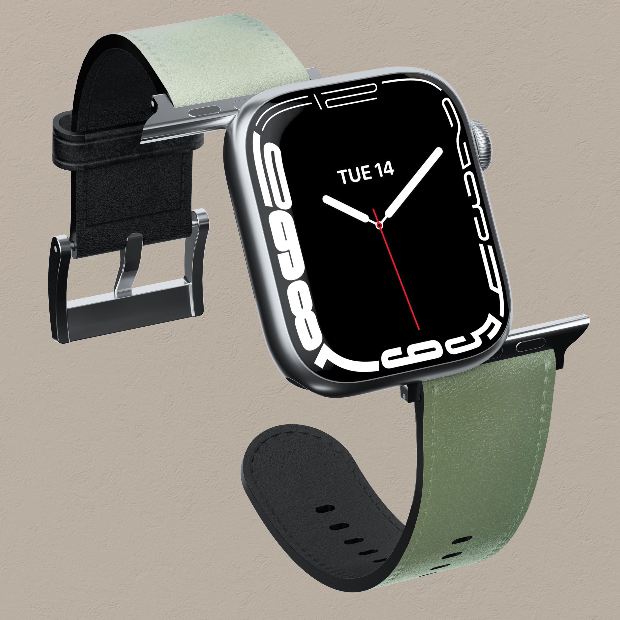 Premium Sage Mist Apple Watch Band - Soft Silicone Strap for Apple Watch Series 9/8/7/6/SE, Comfortable & Durable - Perfect for Workouts, Running & Everyday Wear