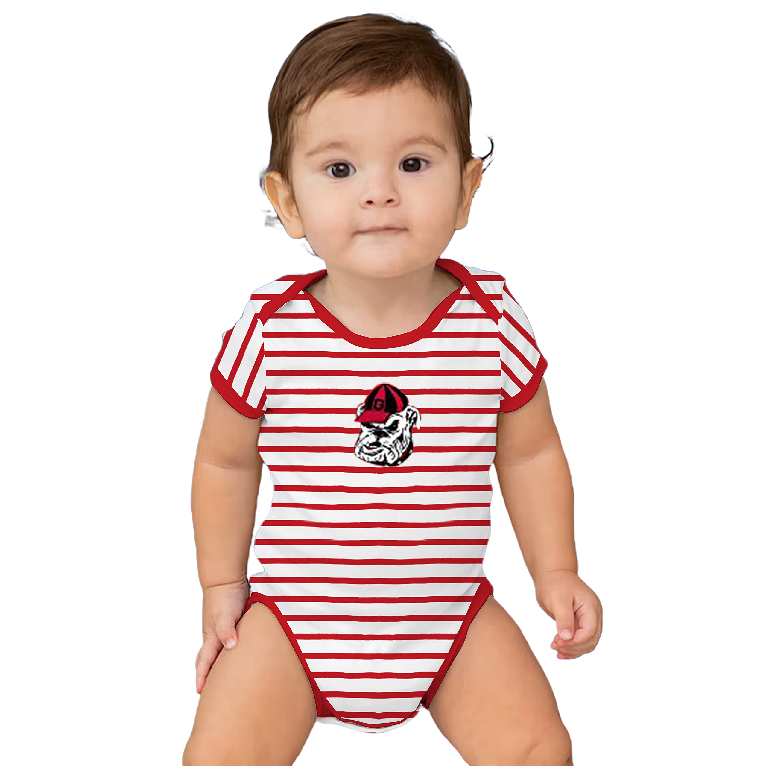 Two Feet Ahead Striped Baby Bodysuit - Soft Cotton Creeper Outfit for Newborn Boys 0-12 Months | Perfect for Playtime, Photo Shoots & Everyday Wear