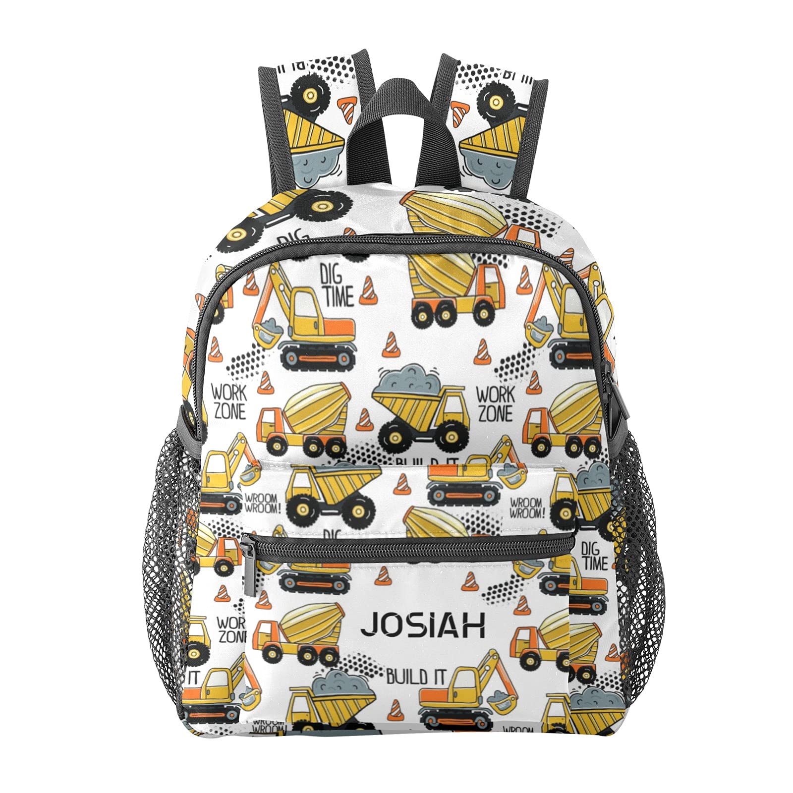 Personalized Construction Machines Backpack for Kids - Durable School Backpack for Kindergarten, Toddler Boys & Girls - Perfect for Nursery, Travel & Daily Use
