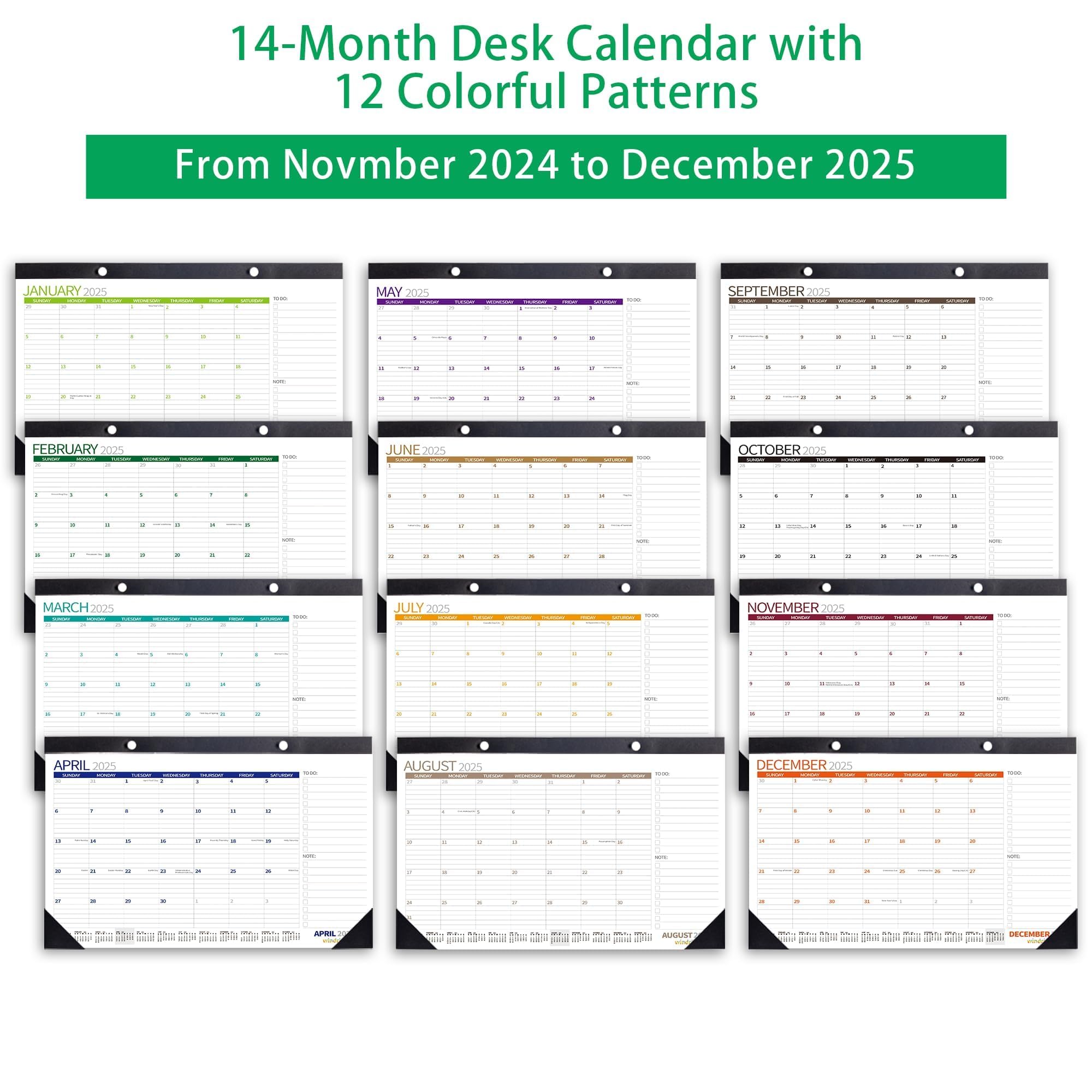 2025 Desk & Wall Calendar - 12 Month Planner (January-December) | 17