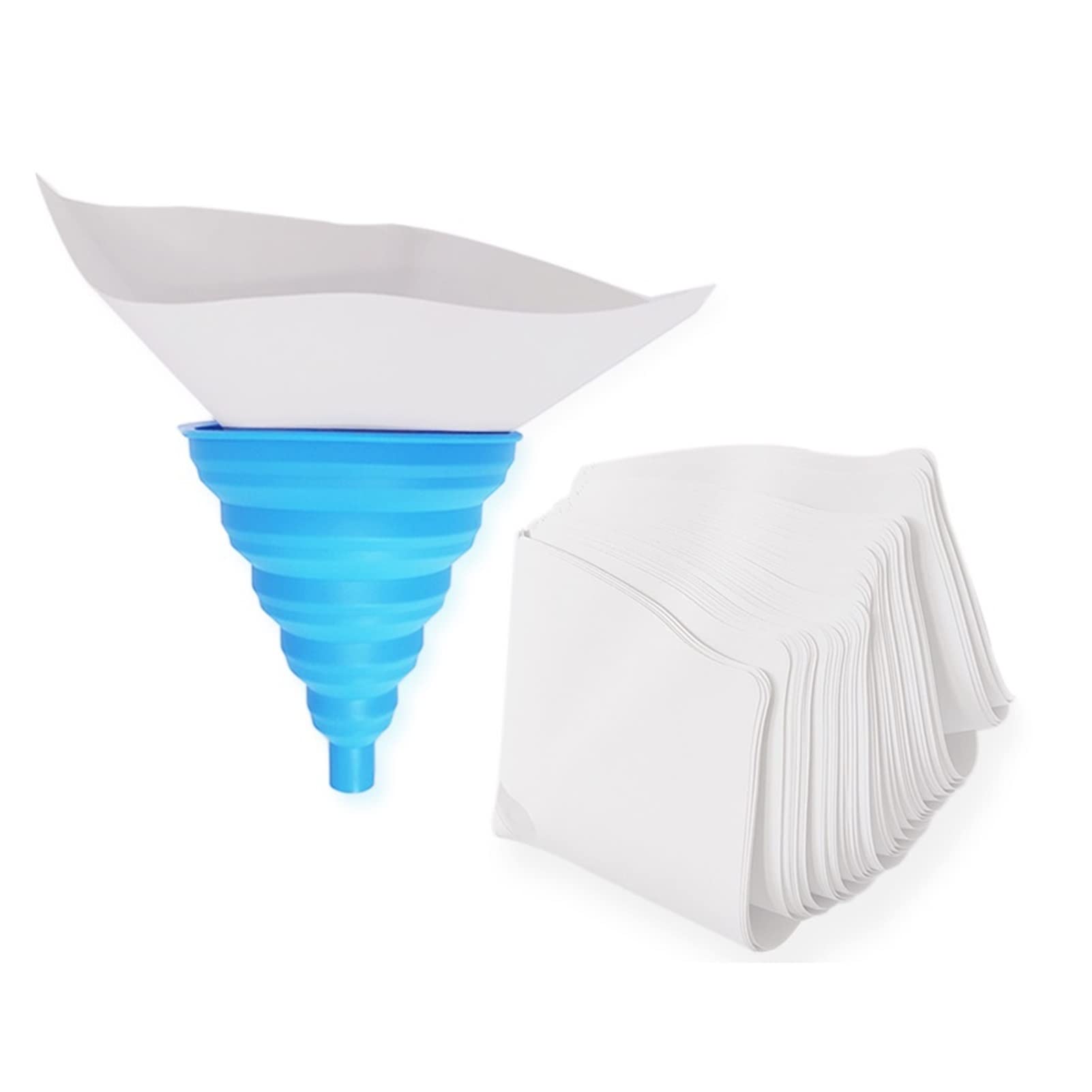 ELEGOO 3D Printer Paper Filter - 50 Sheets Thick LCD Photocuring Resin Accessories with Silicone Funnel for Smooth Resin Pouring | Perfect for Mars, Saturn & Jupiter Series 3D Printers | Workshop & Hobbyist Essential