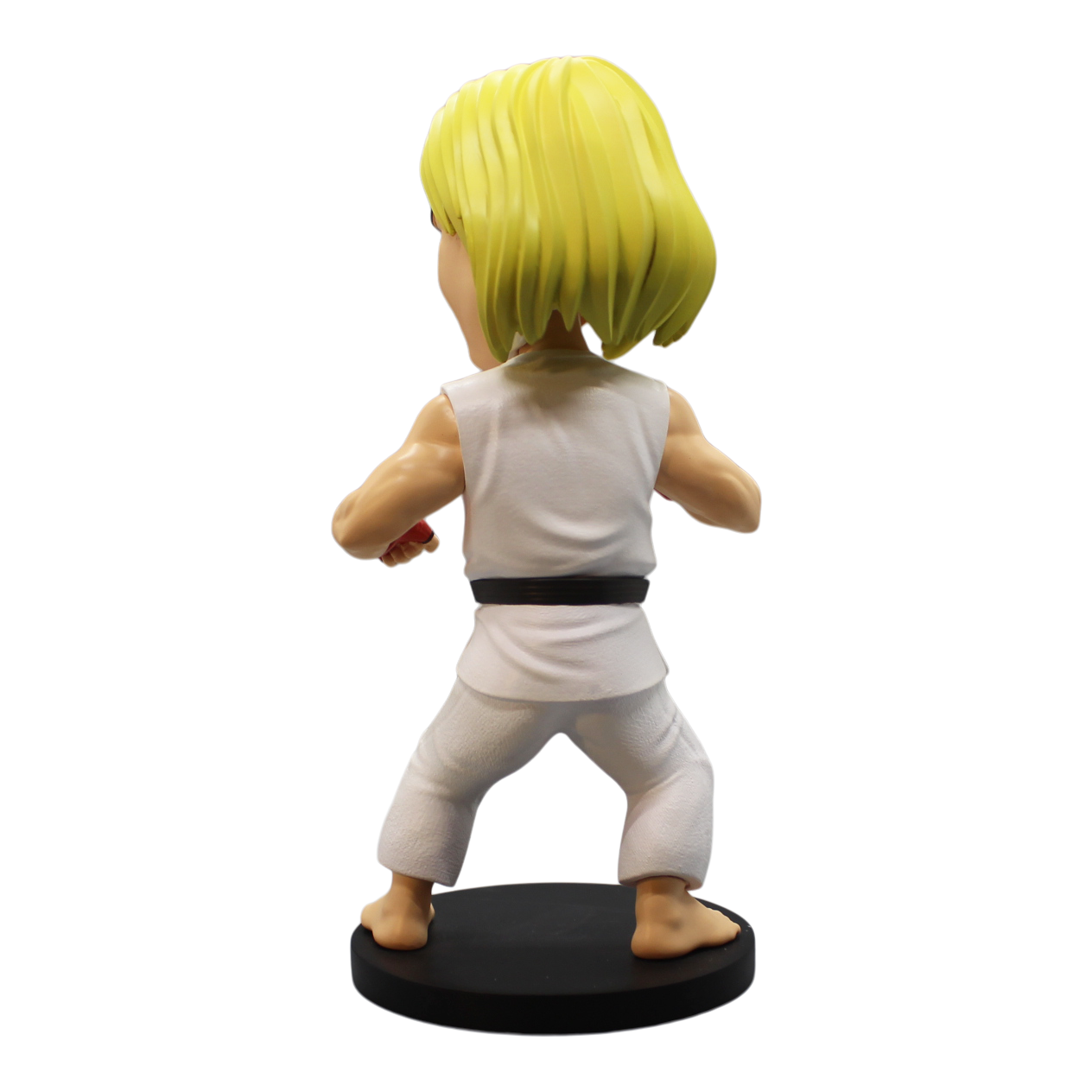 Street Fighter Ken Masters White Gi Bobblehead - Collectible Action Figure for Fans | Perfect for Gaming Room Decor, Anime Collections & Gift Giving