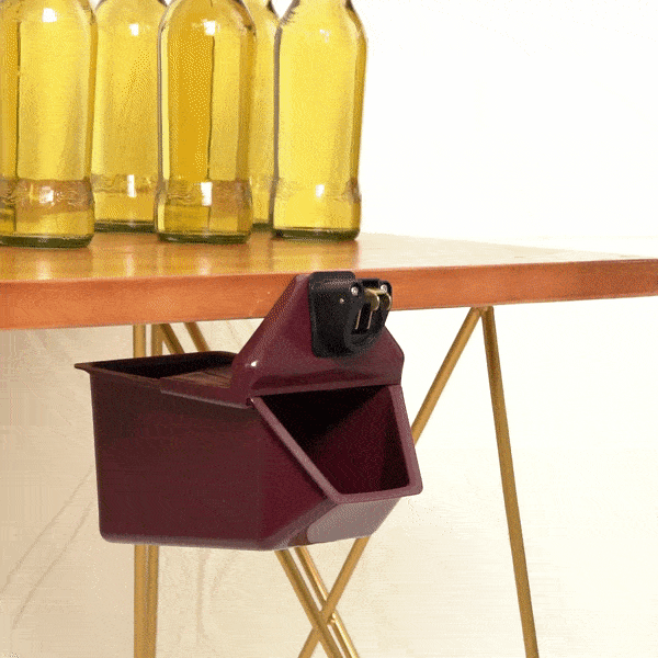 Premium Bar Lux Red Bottle Cap Catcher with Built-in Bottle Opener - 9