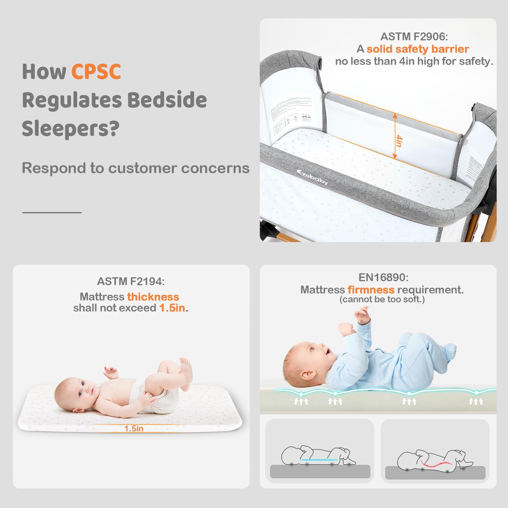 Ezebaby 3-in-1 Adjustable Baby Bassinet with Wheels, Storage Basket & Breathable Mesh Sides - Convertible Rocking Crib & Bedside Sleeper for Newborns & Infants - Perfect for Nursery, Bedroom & Travel Use