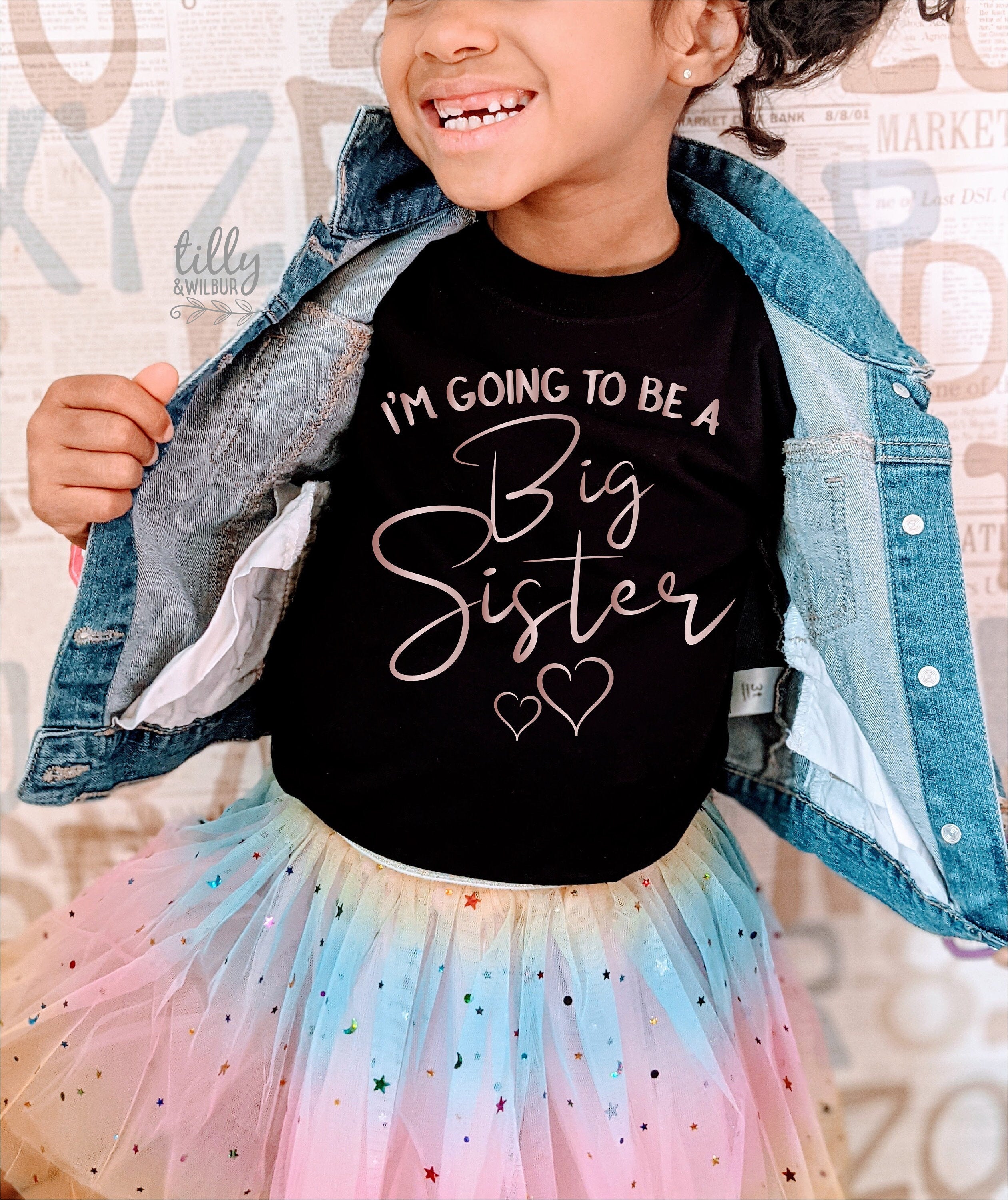 Big Sister T-Shirt - Comfortable & Stylish Sibling Gift for Women & Girls - Perfect for Family Events, Birthdays & Sister Bonding