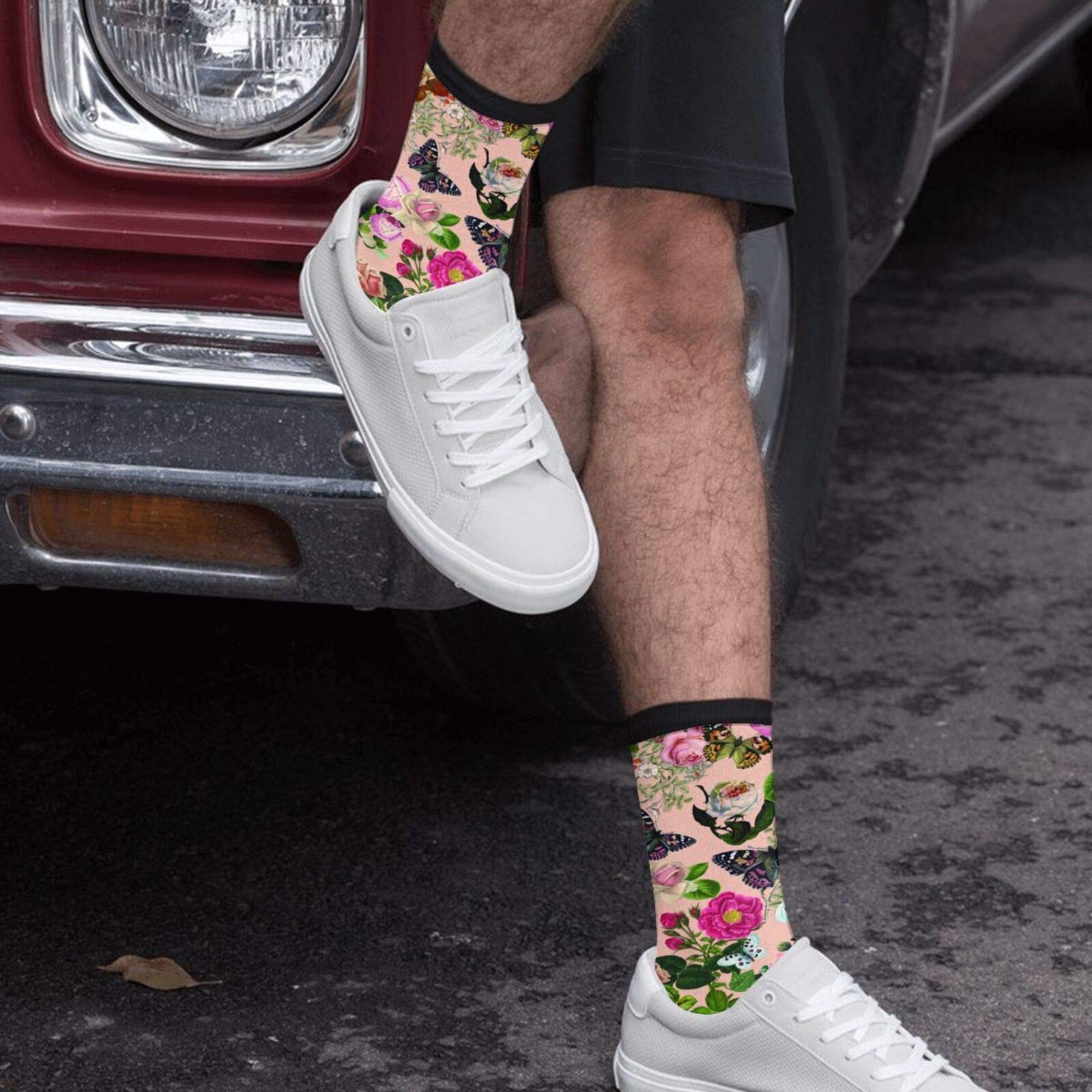 Funny Crazy Novelty Crew Tube Socks for Men & Women - Casual Athletic Sport Dress Socks - Perfect for Gifts, Costumes, and Everyday Wear