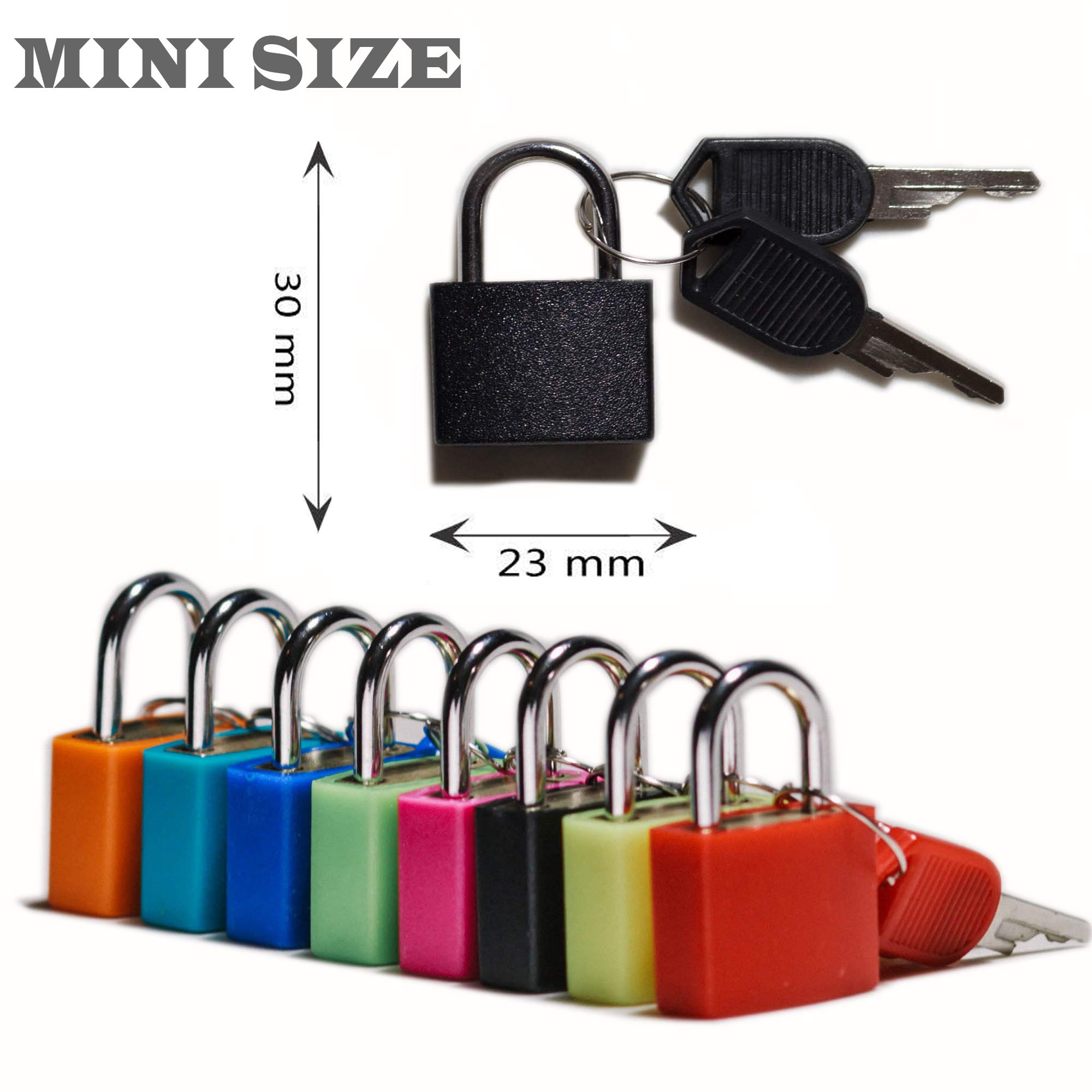 8-Pack Mini Key Padlocks - Secure Luggage, Backpacks, Gym Lockers & Suitcases - Durable Home & School Essentials for Travel, Classroom & Storage Safety