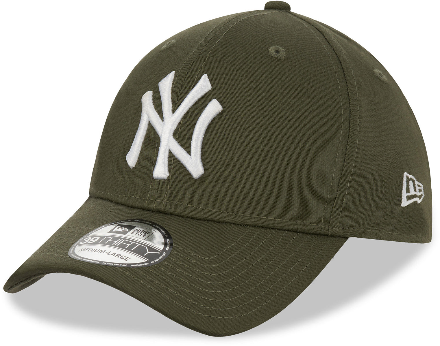 New York Yankees New Era 39Thirty Stretch Fit Baseball Cap for Men - Olive Green Adjustable Hat for Baseball Fans, Sports Enthusiasts & Casual Wear