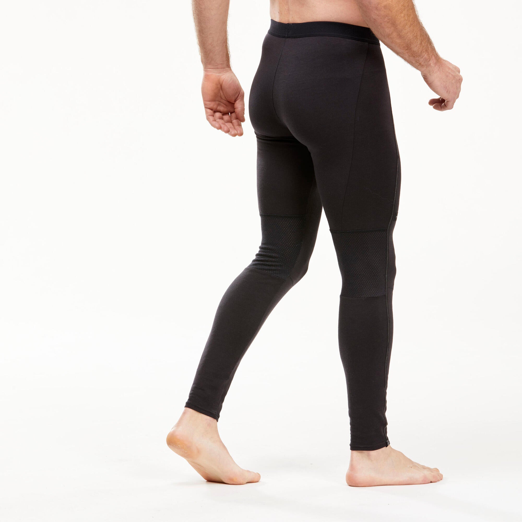 Forclaz Men's MT500 Merino Wool Base Layer Tights - Warm Thermal Leggings for Hiking, Backpacking & Winter Outdoor Activities