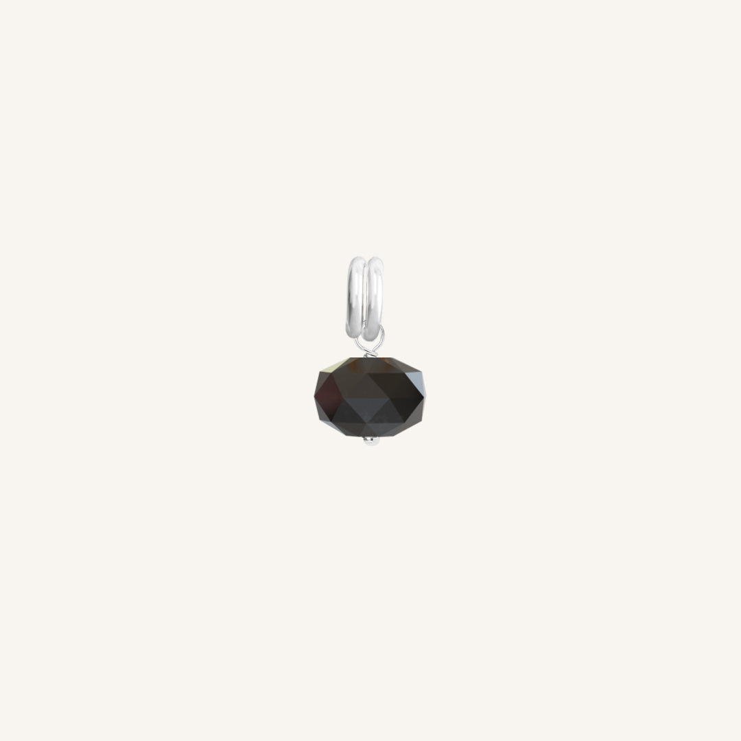 Opulent Black Spinel Charm - Natural Energy Stone Jewelry for Healing & Protection | Perfect for Meditation, Reiki & Spiritual Gifts