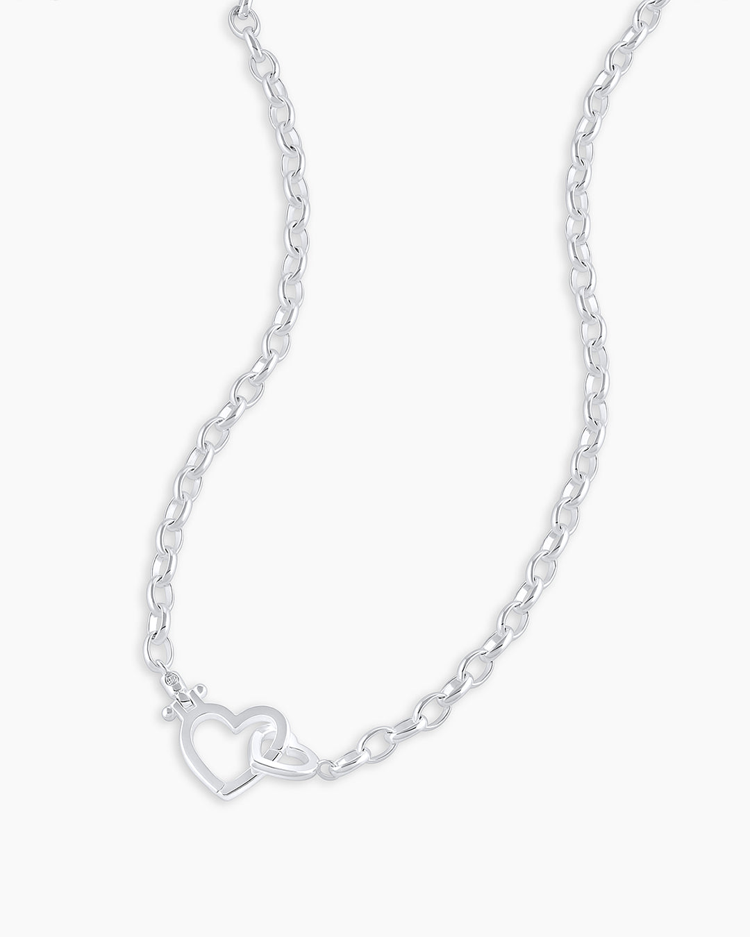 Parker Heart Necklace for Women - Sterling Silver Heart Pendant with 18