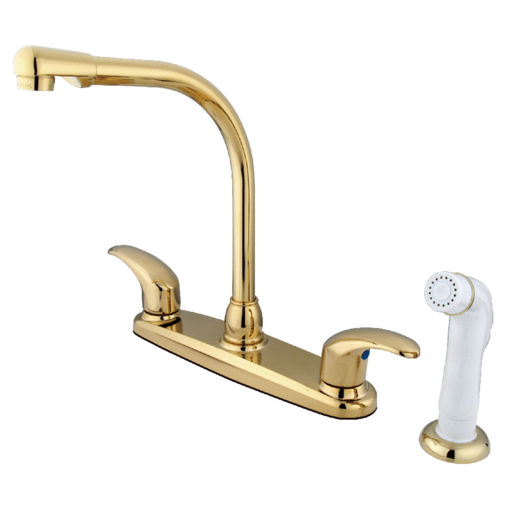 Kingston Brass KB718LL Legacy 8 Inch Centerset Kitchen Faucet - Modern Pull-Down Sprayer for Easy Dishwashing & Food Prep | Perfect for Small to Medium Sinks