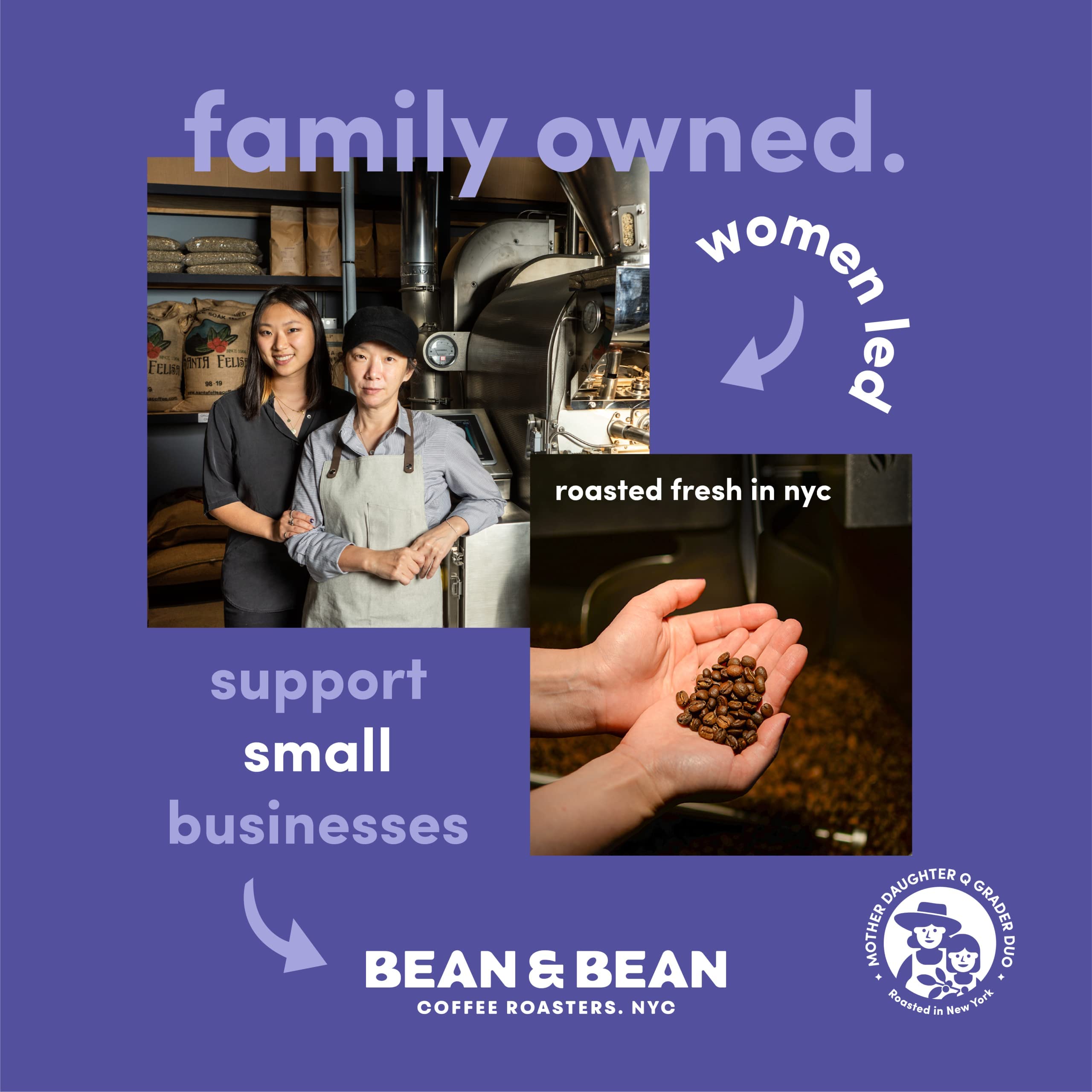 Bean & Bean Around the World Coffee Gift Set - 4 Organic Fair Trade Single Origin Coffee Samplers (4 x 4oz Ground Coffee) - Medium Roast Global Coffee Basket - Perfect for Coffee Lovers, Housewarming Gifts & Office Treats
