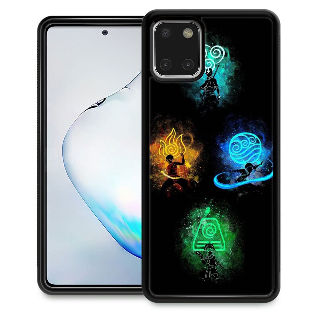 Samsung Galaxy A81 Case with Tempered Glass Back & Soft Silicone TPU - Shockproof Protective Cover for Samsung Galaxy A81/Note 10 Lite (6.7 Inch) - Perfect for Daily Use, Travel, and Outdoor Activities