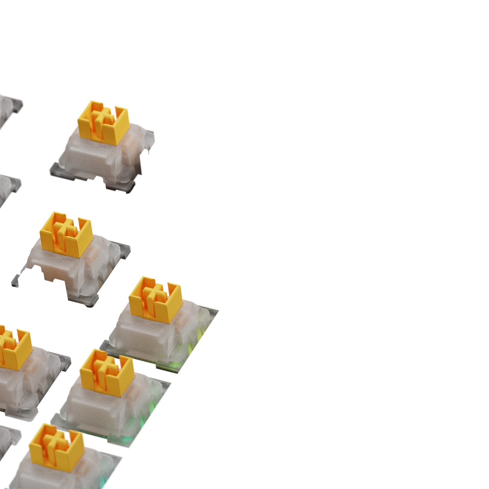Glorious Panda Silent Mechanical Keyboard Switches - 65g Actuation Force, ISO Layout - Perfect for Gaming, Typing & Office Work
