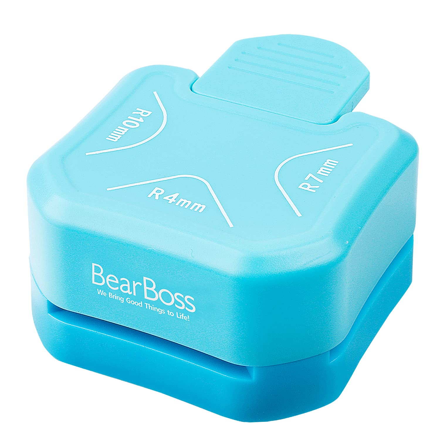 3 in 1 Corner Punch Rounder Cutter for Card Making, Scrapbooking, Business Cards - 4mm/7mm/10mm Ocean Blue | Perfect for DIY Crafts, Photo Albums & Office Supplies