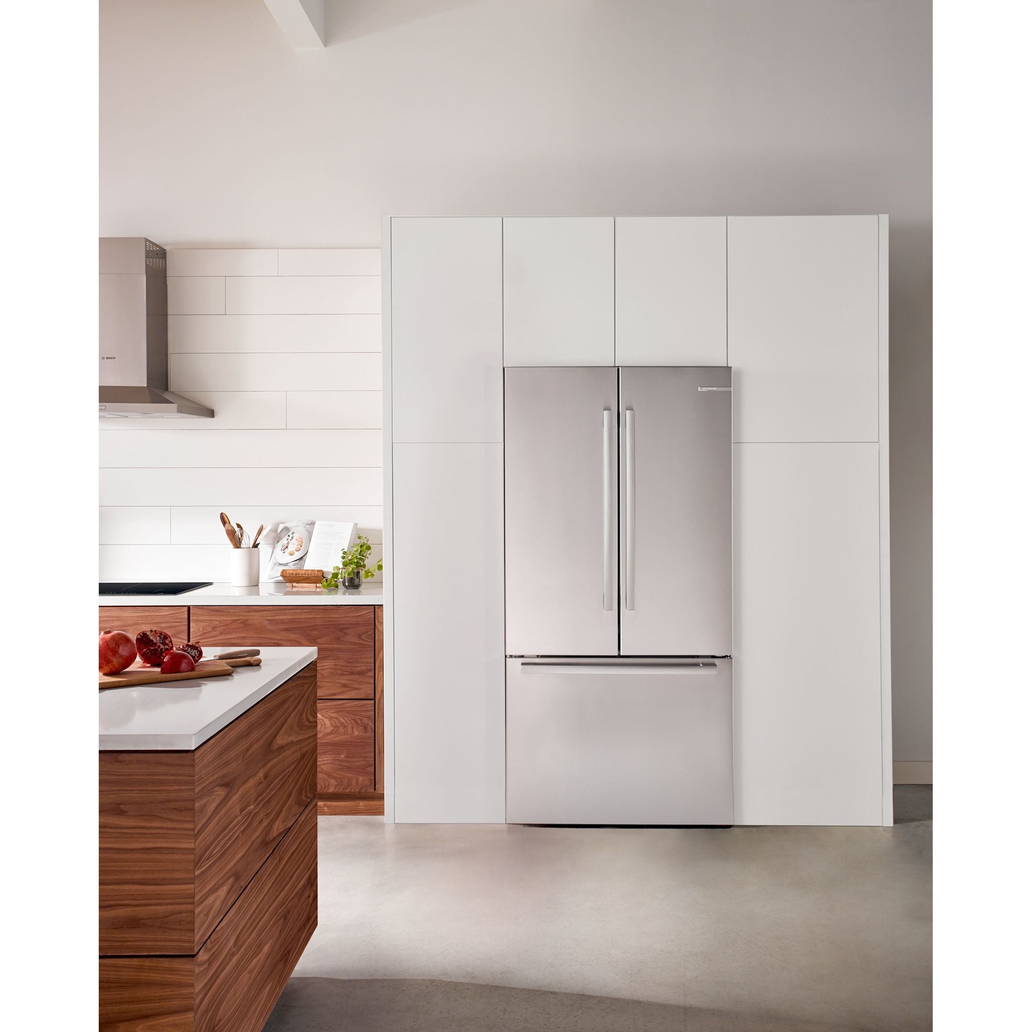 Bosch 36 Inch French Door Refrigerator (B36CT80SNS) - Stainless Steel Counter Depth Smart Fridge with FlexBar, Perfect for Modern Kitchens and Open Floor Plans