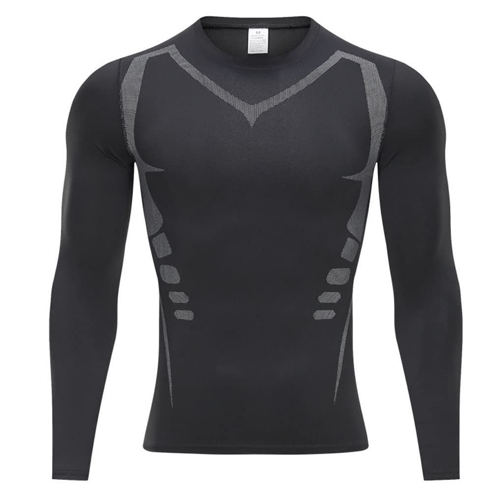 Men's Compression Tights - Quick Dry Running & Basketball Pants, Elastic Fitness Long Sleeve Workout Clothes for Gym, Sports & Outdoor Activities (Color: B, Size: XX-Large) - Ideal for Training, Jogging & Performance Enhancement