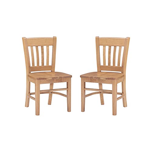 Riverbay Furniture Transitional Wood Kids Chairs Set of 2 - Natural Finish Wooden Children's Dining Chairs for Kitchen, Playroom & Bedroom