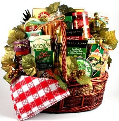 Large Empty Gift Baskets for Holidays, Weddings & Corporate Events - Premium Wicker Hamper for DIY Gift Packaging