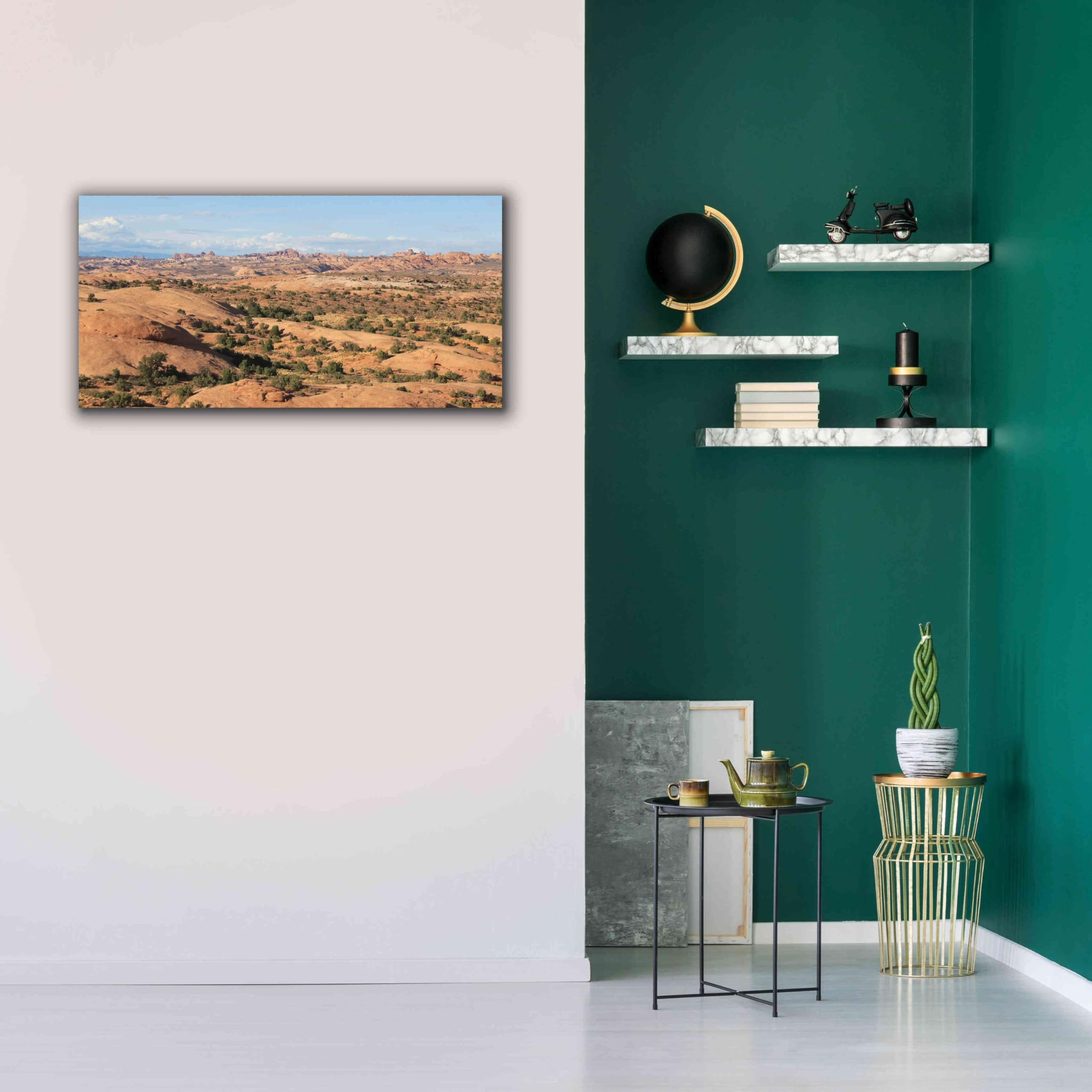 Epic Graffiti 'Moab Sand Flats II' by Lori Deiter - 40x20 Inch Giclee Canvas Wall Art Print - Desert Landscape Painting for Living Room, Bedroom & Office Decor