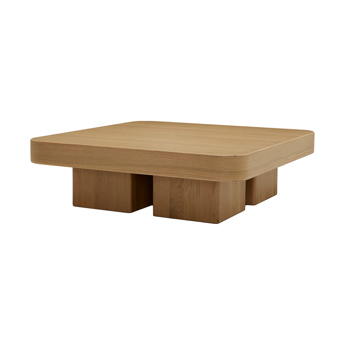 Modern Square Coffee Table - Solid Wood Block Design for Living Room, Lounge & Office - Stylish & Durable Home Decor Furniture