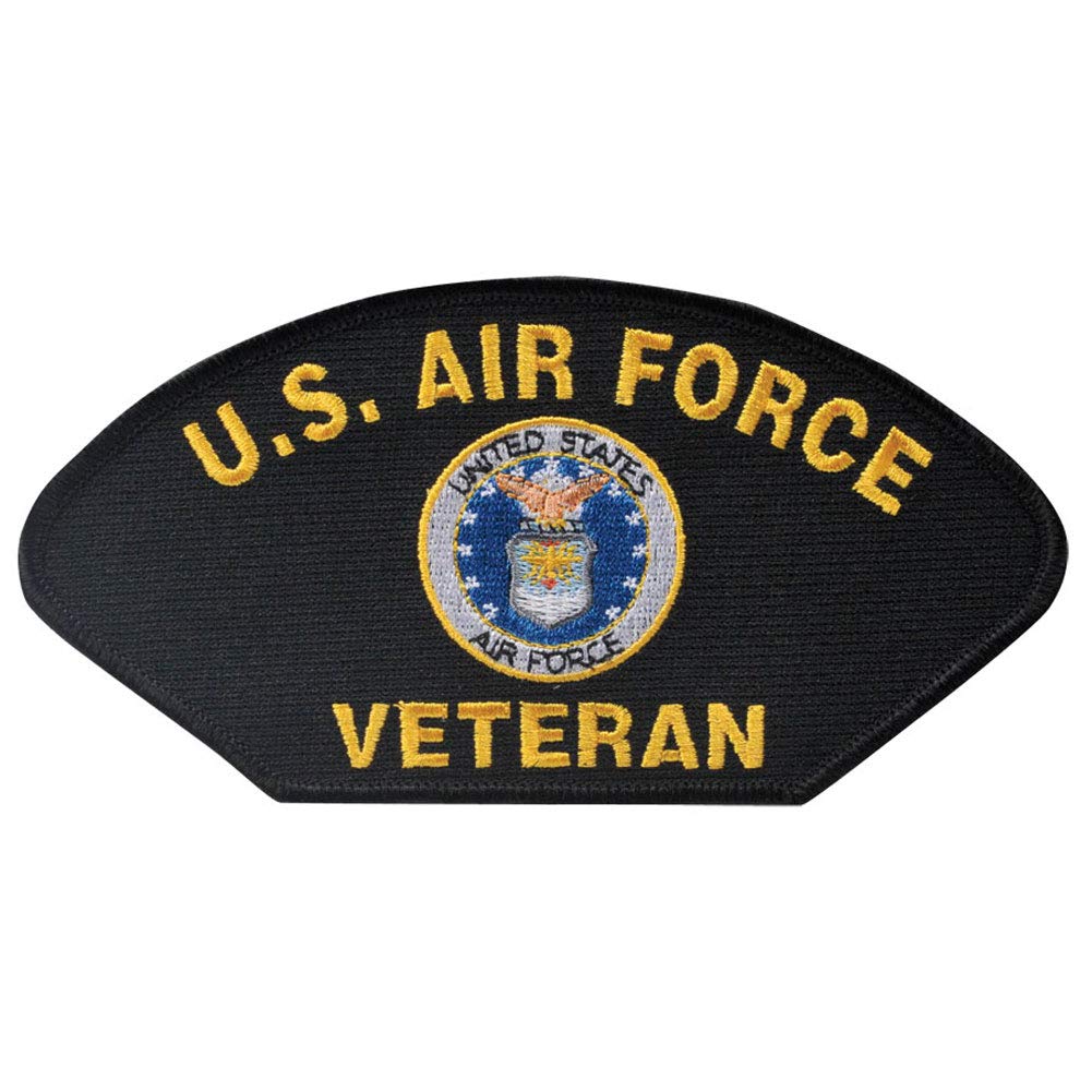 MEDALS OF AMERICA EST. 1976 USAF Veteran Hat Patch - Military Emblem for Caps, Uniforms & Collectibles | Perfect for Veterans Day, Military Appreciation & Patriotic Events