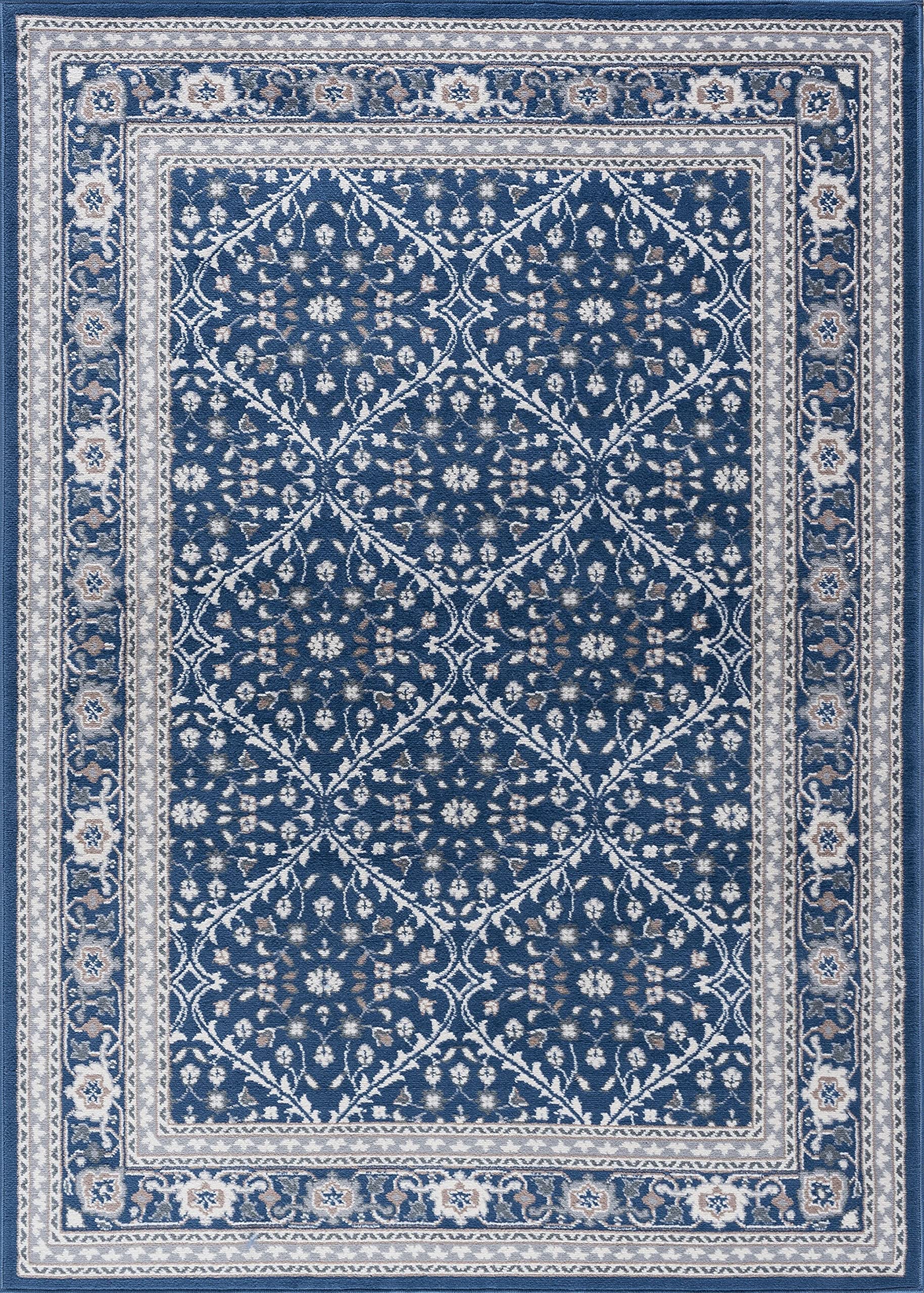 Navy Modern Large 8x10 Area Rug - Soft Contemporary Indoor Carpet for Living Room, Bedroom, Dining Room & Entryway - Non-Slip Kitchen Rug - Perfect for Home Decor & High Traffic Areas
