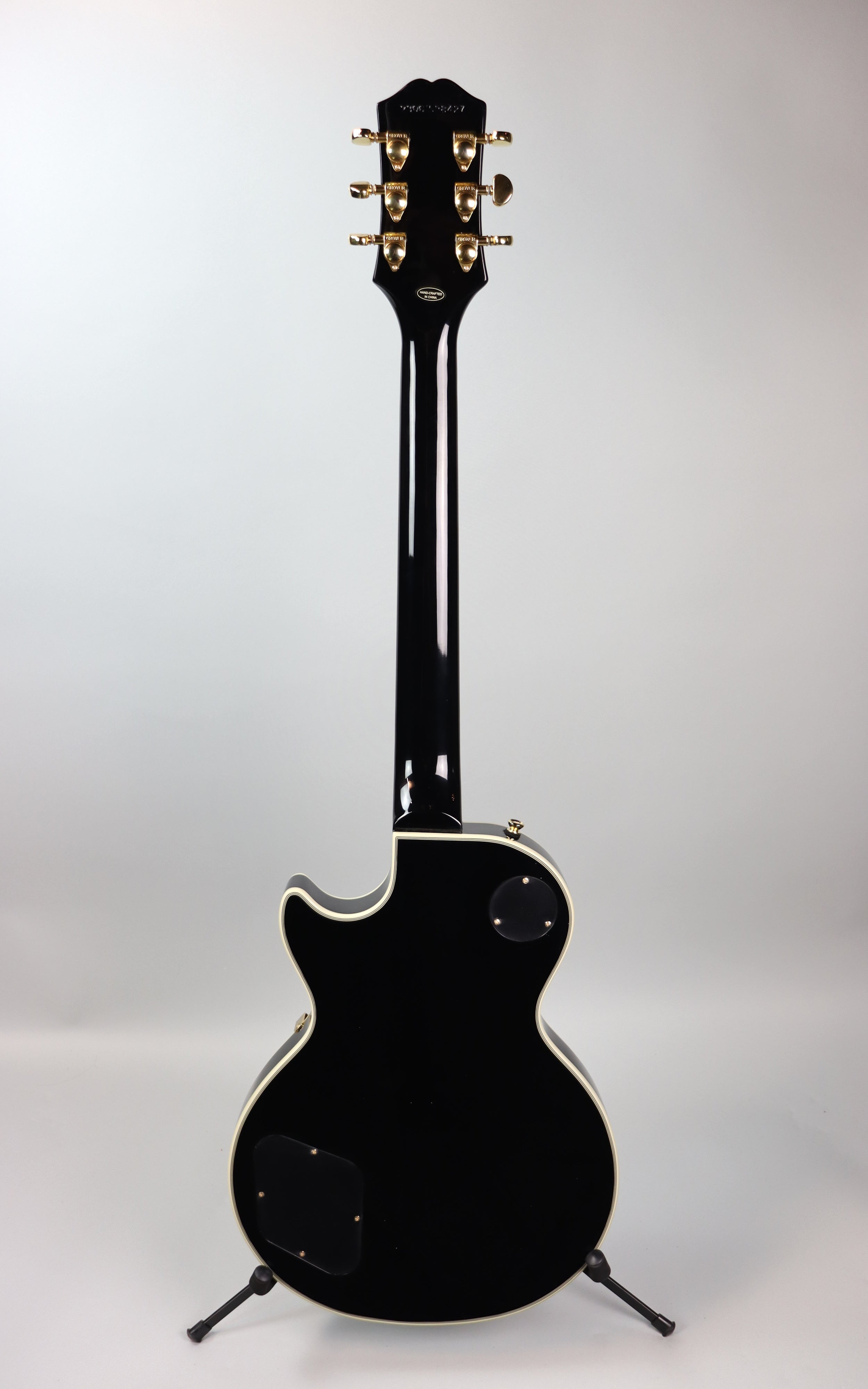 Epiphone Les Paul Custom Ebony Electric Guitar - Professional Grade with Ebony Finish for Rock, Blues & Studio Recording